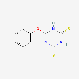 molecular formula C9H7N3OS2 B14728481 6-Phenoxy-1,3,5-triazine-2,4(1H,3H)-dithione CAS No. 5725-31-5