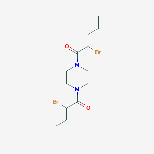 2-Bromo-1-[4-(2-bromopentanoyl)piperazin-1-yl]pentan-1-one