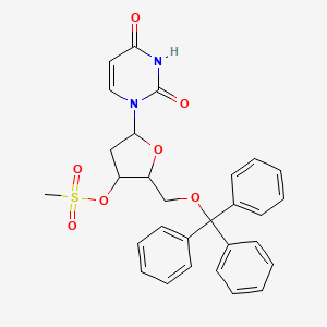 [5-(2,4-Dioxopyrimidin-1-yl)-2-(trityloxymethyl)oxolan-3-yl] methanesulfonate