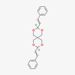 B14728670 3,9-Bis(2-phenylethenyl)-2,4,8,10-tetraoxaspiro[5.5]undecane CAS No. 5703-91-3