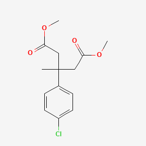 molecular formula C14H17ClO4 B1472869 1,5-Dimethyl 3-(4-chlorophenyl)-3-methylpentanedioate CAS No. 1803609-06-4