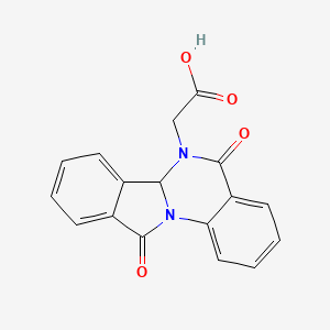 molecular formula C17H12N2O4 B1472877 2-{5,11-dioxo-5H,6H,6aH,11H-isoindolo[2,1-a]quinazolin-6-yl}acetic acid CAS No. 1630763-89-1