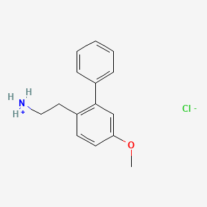 molecular formula C15H18ClNO B14728840 2-Biphenylethylamine, 5-methoxy-, hydrochloride CAS No. 13394-80-4