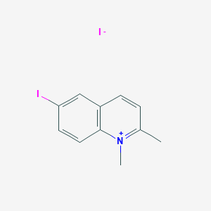 Quinolinium, 6-iodo-1,2-dimethyl-, iodide