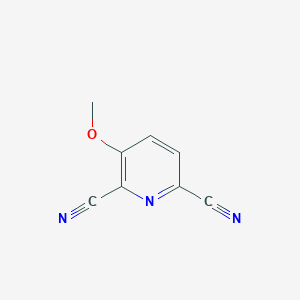 molecular formula C8H5N3O B1472888 3-甲氧基吡啶-2,6-二腈 CAS No. 1795466-51-1