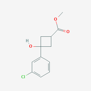 molecular formula C12H13ClO3 B1472909 3-(3-氯苯基)-3-羟基环丁烷-1-羧酸甲酯 CAS No. 1803610-17-4