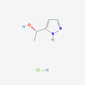 molecular formula C5H9ClN2O B1472911 (1S)-1-(1H-吡唑-3-基)乙醇盐酸盐 CAS No. 1807941-76-9