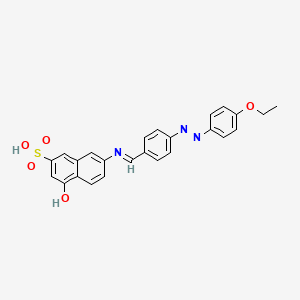 7-{[(e)-{4-[(e)-(4-Ethoxyphenyl)diazenyl]phenyl}methylidene]amino}-4-hydroxynaphthalene-2-sulfonic acid