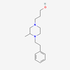 3-[3-Methyl-4-(2-phenylethyl)piperazin-1-yl]propan-1-ol