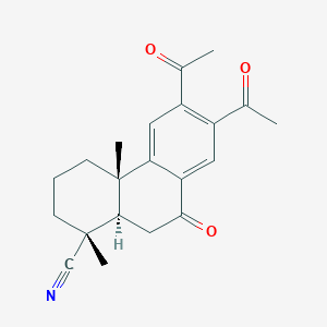 (1R,4aS,10aR)-6,7-diacetyl-1,4a-dimethyl-9-oxo-3,4,10,10a-tetrahydro-2H-phenanthrene-1-carbonitrile