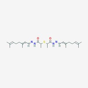 2,2'-Sulfanediylbis[N'-(3,7-dimethylocta-2,6-dien-1-ylidene)propanehydrazide]