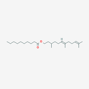 molecular formula C25H46O2 B1472934 (E)-3,7,11-Trimethyldodeca-6,10-dien-1-yl decanoate CAS No. 220284-39-9