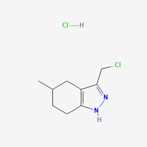 3-(chloromethyl)-5-methyl-4,5,6,7-tetrahydro-2H-indazole hydrochloride