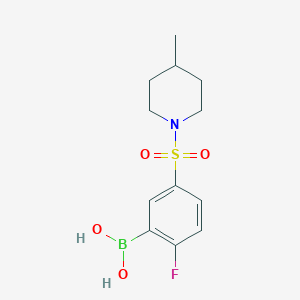 (2-Fluoro-5-((4-methylpiperidin-1-yl)sulfonyl)phenyl)boronic acid