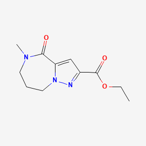 ethyl 5-methyl-4-oxo-5,6,7,8-tetrahydro-4H-pyrazolo[1,5-a][1,4]diazepine-2-carboxylate