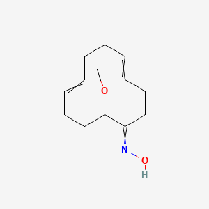 N-(12-Methoxycyclododeca-4,8-dien-1-ylidene)hydroxylamine