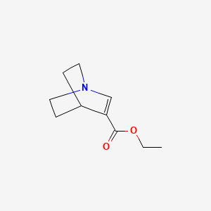 molecular formula C10H15NO2 B14729486 Ethyl 1-azabicyclo[2.2.2]oct-2-ene-3-carboxylate CAS No. 6238-32-0