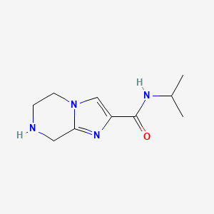 molecular formula C10H16N4O B1472949 N-isopropyl-5,6,7,8-tetrahydroimidazo[1,2-a]pyrazine-2-carboxamide CAS No. 1955530-60-5