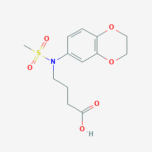 4-[2,3-Dihydro-1,4-benzodioxin-6-yl(methylsulfonyl)amino]butanoic acid