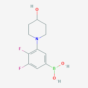 (3,4-Difluoro-5-(4-hydroxypiperidin-1-yl)phenyl)boronic acid