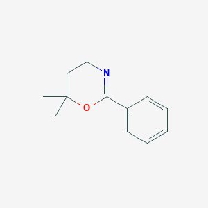 B14729559 4H-1,3-Oxazine, 5,6-dihydro-6,6-dimethyl-2-phenyl- CAS No. 13157-50-1