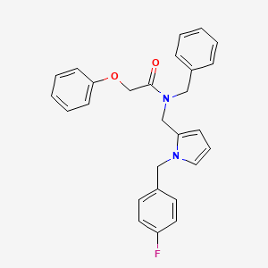 N-benzyl-N-[[1-[(4-fluorophenyl)methyl]pyrrol-2-yl]methyl]-2-phenoxyacetamide