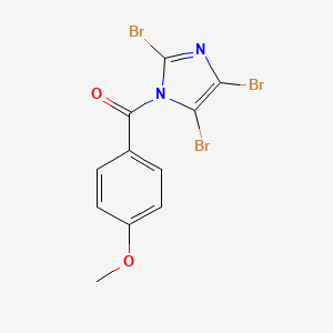 molecular formula C11H7Br3N2O2 B14729719 (4-Methoxyphenyl)(2,4,5-tribromo-1H-imidazol-1-yl)methanone CAS No. 6595-53-5