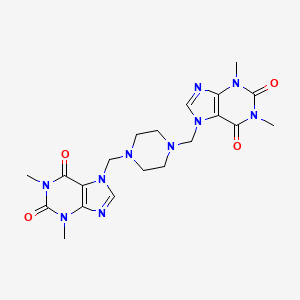 7-((4-((1,3-dimethyl-2,6-dioxo-1,2,3,6-tetrahydro-7H-purin-7-yl)methyl)-1-piperazinyl)methyl)-1,3-dimethyl-3,7-dihydro-1H-purine-2,6-dione