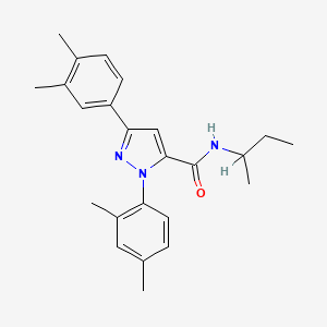 N-butan-2-yl-2-(2,4-dimethylphenyl)-5-(3,4-dimethylphenyl)pyrazole-3-carboxamide