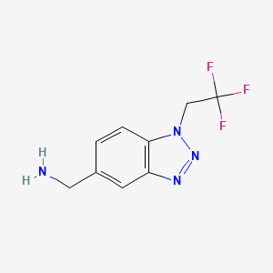 molecular formula C9H9F3N4 B1472988 (1-(2,2,2-trifluoroethyl)-1H-benzo[d][1,2,3]triazol-5-yl)methanamine CAS No. 1955530-50-3