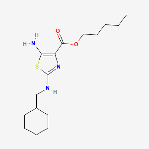 Pentyl 5-amino-2-(cyclohexylmethylamino)-1,3-thiazole-4-carboxylate