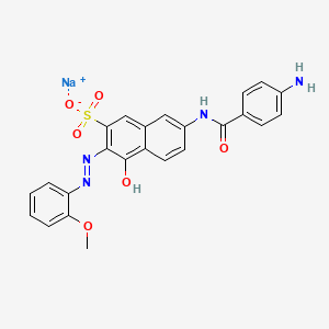 2-Naphthalenesulfonic acid, 7-((4-aminobenzoyl)amino)-4-hydroxy-3-((2-methoxyphenyl)azo)-, monosodium salt