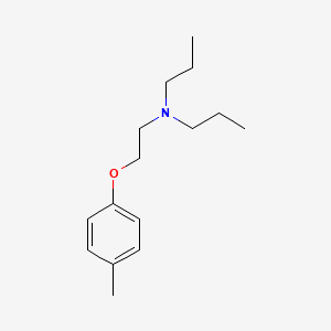 molecular formula C15H25NO B14730065 N-[2-(4-methylphenoxy)ethyl]-N-propyl-propan-1-amine CAS No. 7061-65-6