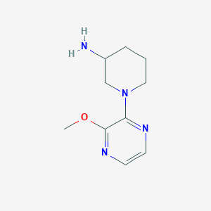 molecular formula C10H16N4O B1473007 1-(3-Methoxypyrazin-2-yl)piperidin-3-amine CAS No. 1566761-68-9