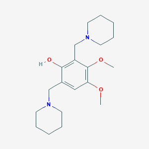 molecular formula C20H32N2O3 B14730081 3,4-Dimethoxy-2,6-bis(piperidin-1-ylmethyl)phenol CAS No. 5408-14-0