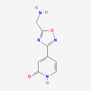 4-(5-(aminomethyl)-1,2,4-oxadiazol-3-yl)pyridin-2(1H)-one