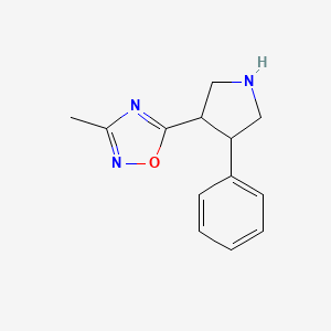 3-Methyl-5-(4-phenylpyrrolidin-3-yl)-1,2,4-oxadiazole