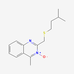 Quinazoline, 4-methyl-2-(((3-methylbutyl)thio)methyl)-, 3-oxide