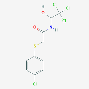 2-[(4-Chlorophenyl)sulfanyl]-n-(2,2,2-trichloro-1-hydroxyethyl)acetamide