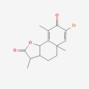 molecular formula C15H17BrO3 B14730127 2-Bromosantonin CAS No. 5676-49-3