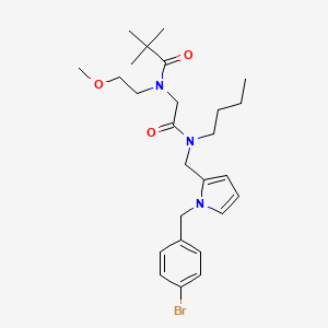 N-{2-[({1-[(4-Bromophenyl)methyl]-1H-pyrrol-2-yl}methyl)(butyl)amino]-2-oxoethyl}-N-(2-methoxyethyl)-2,2-dimethylpropanamide