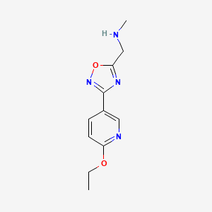 1-(3-(6-ethoxypyridin-3-yl)-1,2,4-oxadiazol-5-yl)-N-methylmethanamine