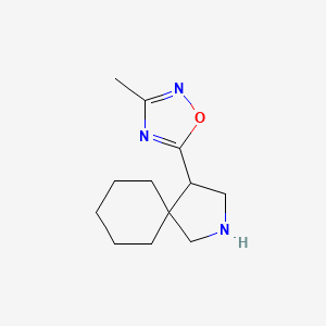 molecular formula C12H19N3O B1473019 3-Methyl-5-(2-azaspiro[4.5]decan-4-yl)-1,2,4-oxadiazole CAS No. 1955531-28-8