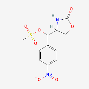 (4-Nitrophenyl)(2-oxo-1,3-oxazolidin-4-yl)methyl methanesulfonate
