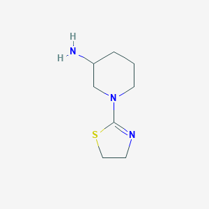molecular formula C8H15N3S B1473024 1-(4,5-Dihydrothiazol-2-yl)piperidin-3-amine CAS No. 1707394-39-5