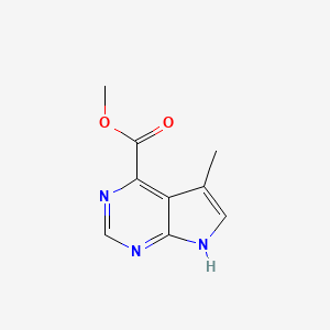 methyl 5-methyl-7H-pyrrolo[2,3-d]pyrimidine-4-carboxylate