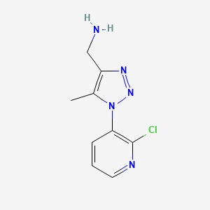 (1-(2-chloropyridin-3-yl)-5-methyl-1H-1,2,3-triazol-4-yl)methanamine