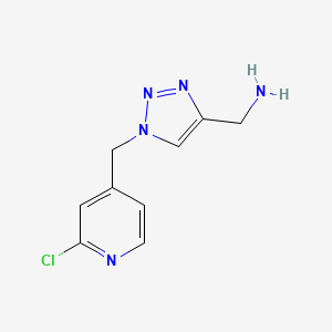(1-((2-chloropyridin-4-yl)methyl)-1H-1,2,3-triazol-4-yl)methanamine