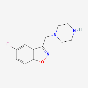 molecular formula C12H14FN3O B1473042 5-Fluoro-3-(piperazin-1-ylmethyl)benzo[d]isoxazole CAS No. 1522223-78-4