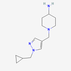 1-((1-(cyclopropylmethyl)-1H-pyrazol-4-yl)methyl)piperidin-4-amine